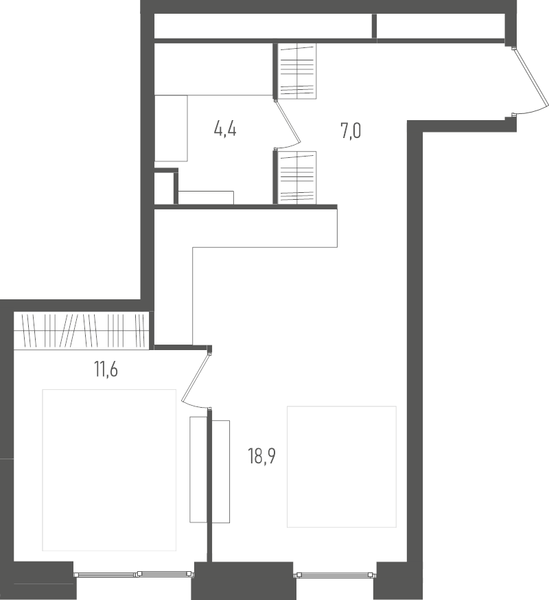 2 ккв (Евро) 41,9 м²