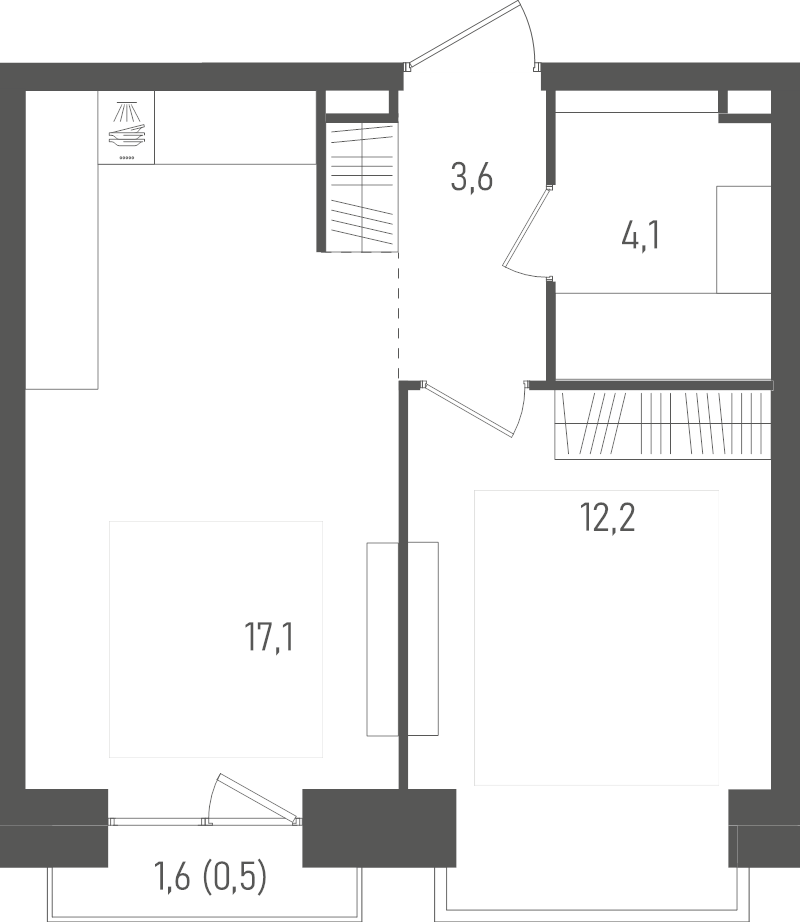 2 ккв (Евро) 37,5 м²