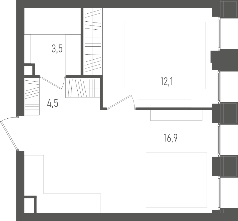 2 ккв (Евро) 37 м²