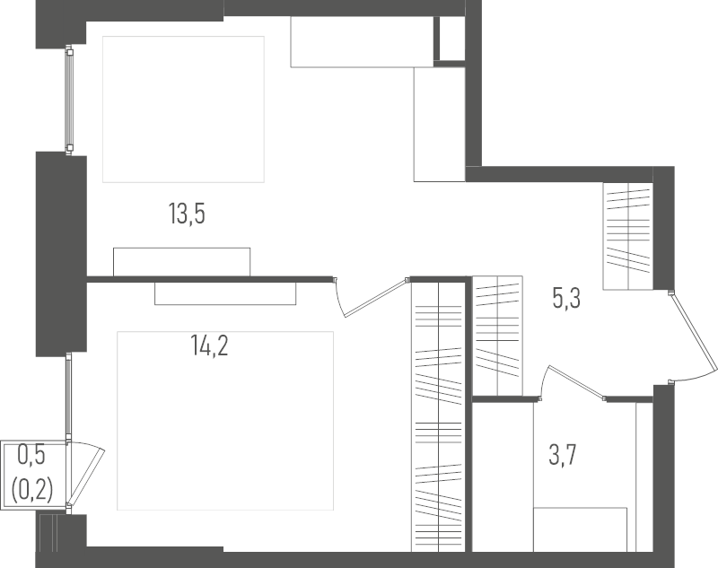 1 ккв 36,9 м²