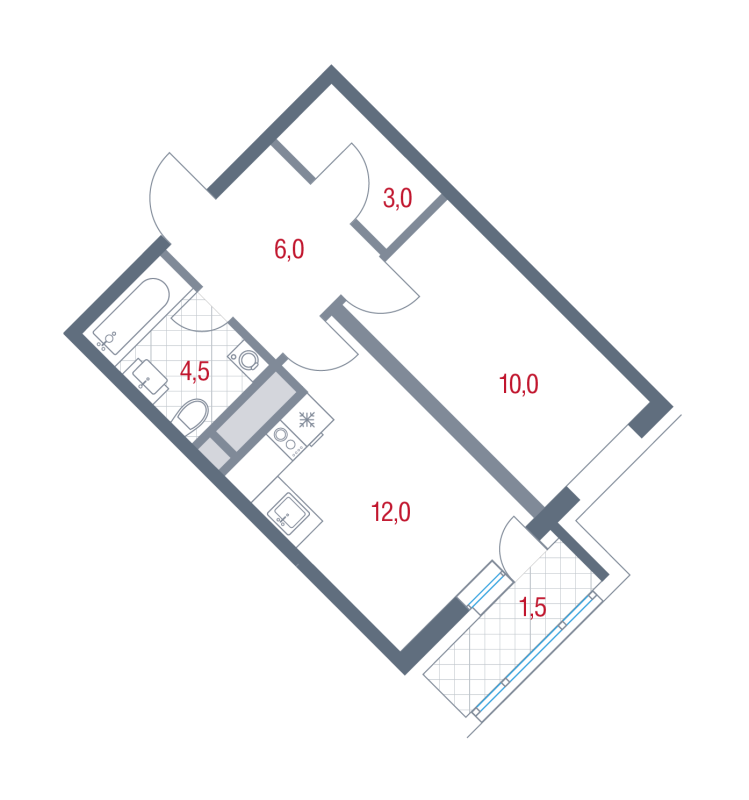 1 ккв 37 м²