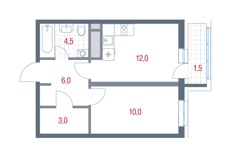 1 ккв 37 м²