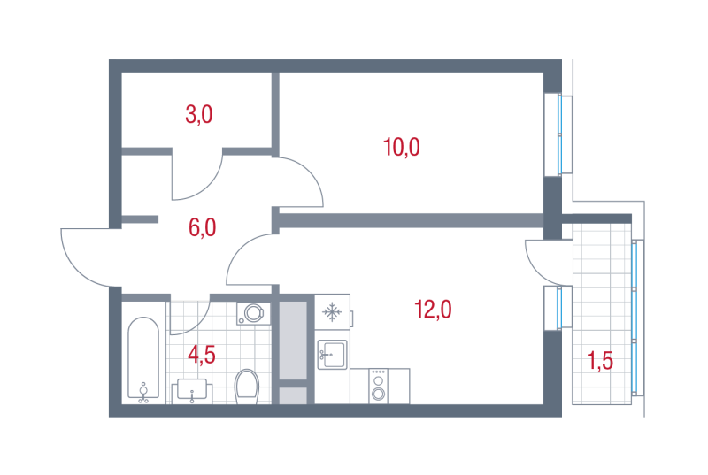 1 ккв 37 м²