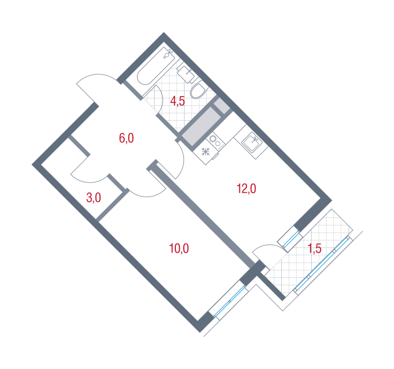 1 ккв 37 м²
