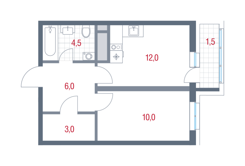 1 ккв 37 м²