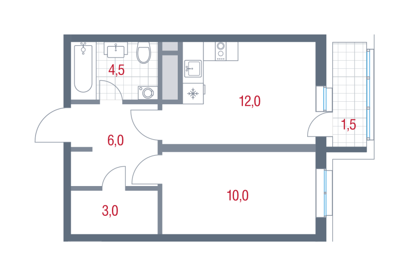 1 ккв 37 м²