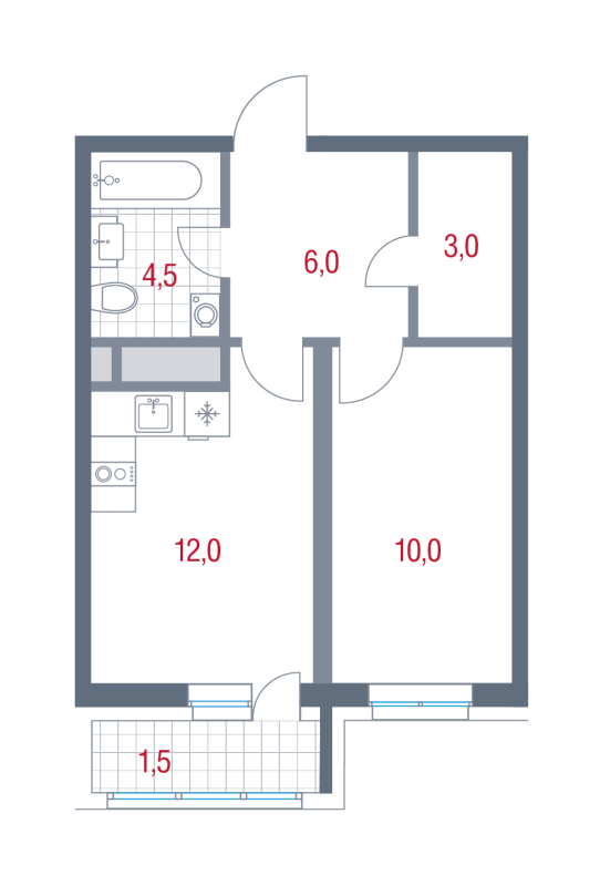 1 ккв 37 м²