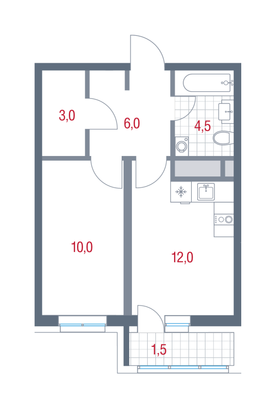 1 ккв 37 м²