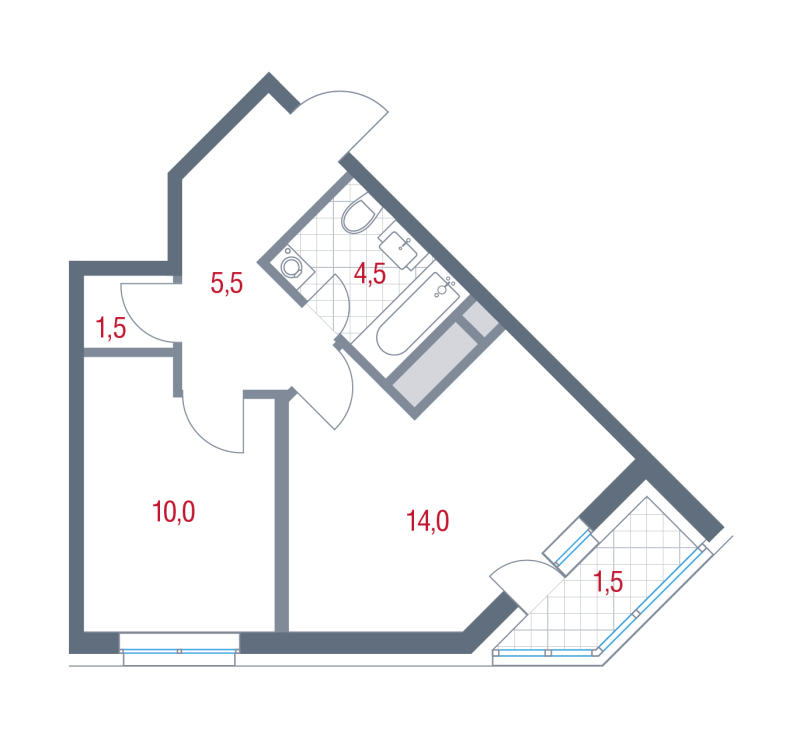 1 ккв 37 м²