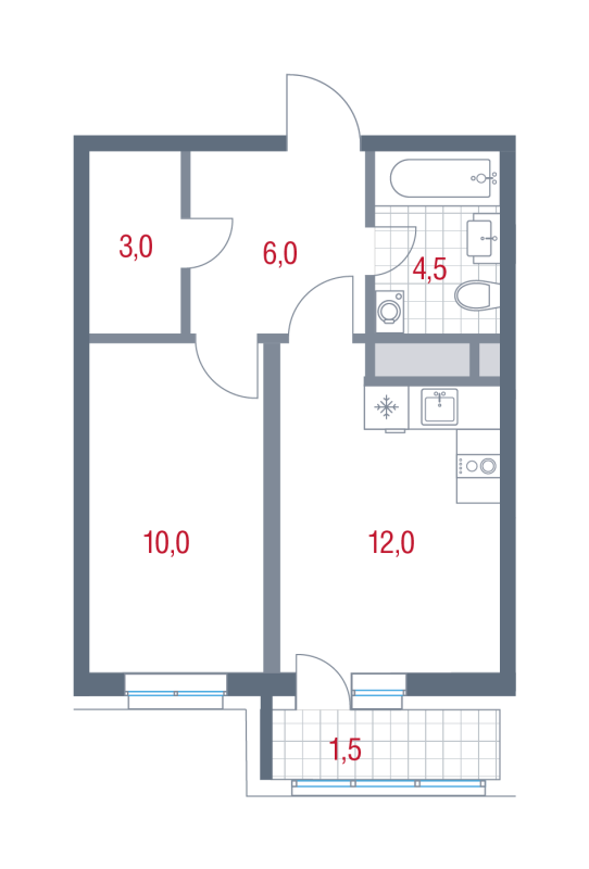 1 ккв 37 м²