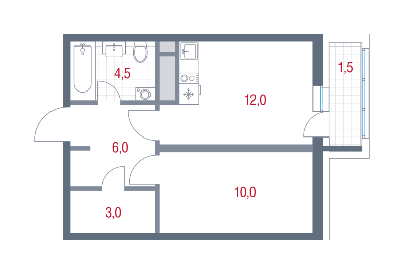 1 ккв 37 м²