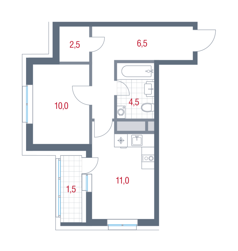 1 ккв 36 м²