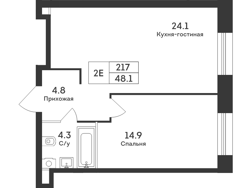 2 ккв (Евро) 48,1 м²