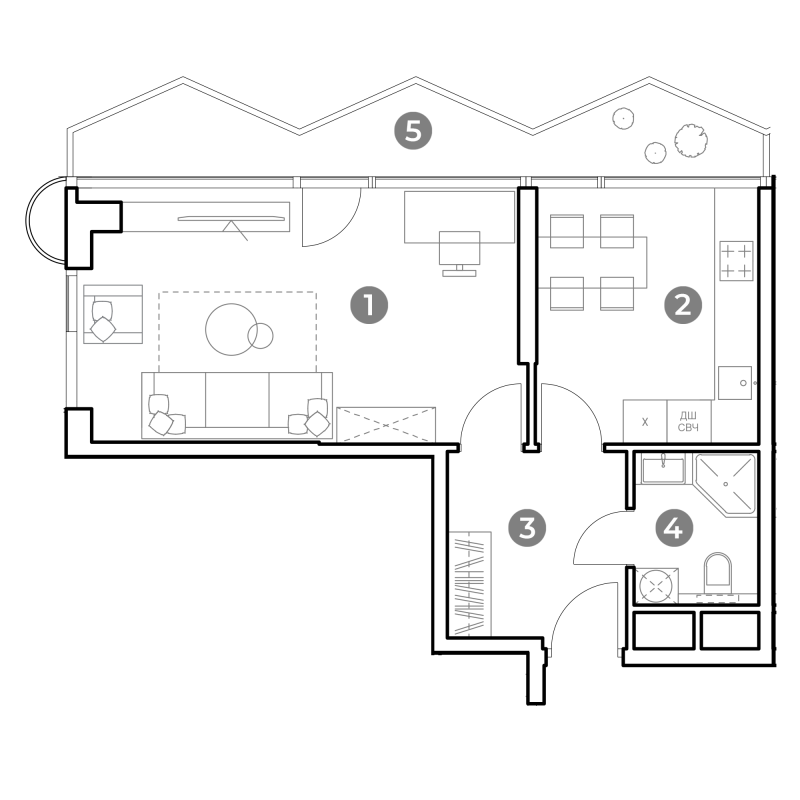 1 ккв 50,4 м²