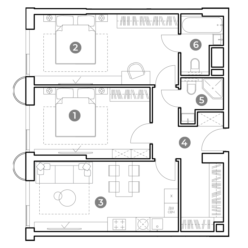 2 ккв 70,7 м²