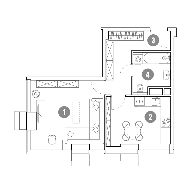1 ккв 44,9 м²