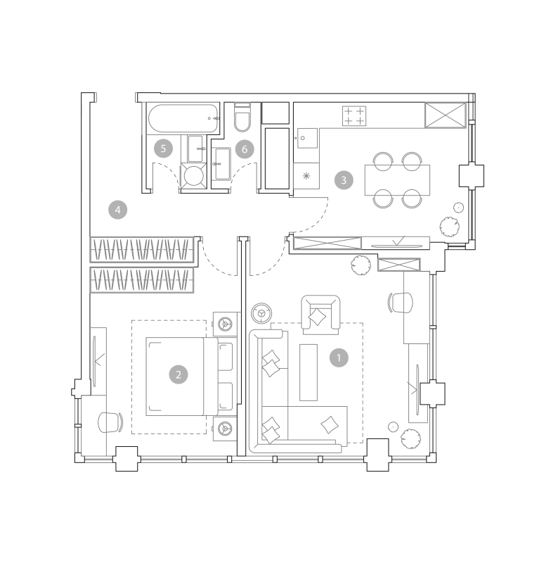 2 ккв 63,4 м²