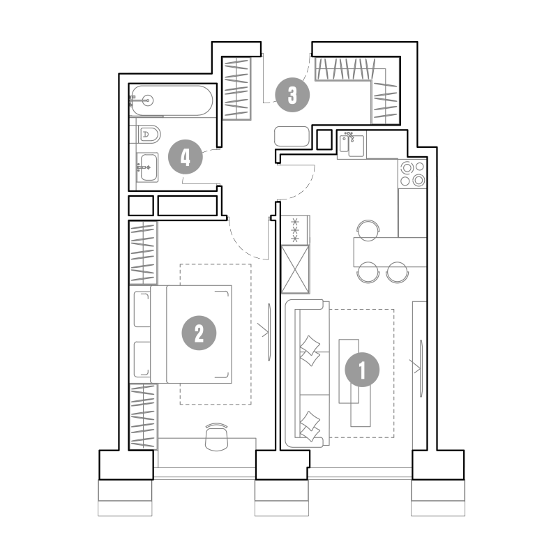 2 ккв (Евро) 46,1 м²