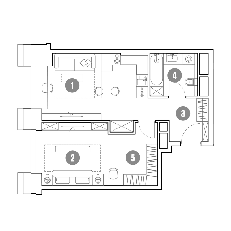 2 ккв (Евро) 50 м²
