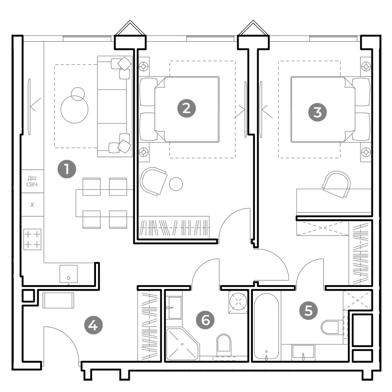 3 ккв (Евро) 70,2 м²