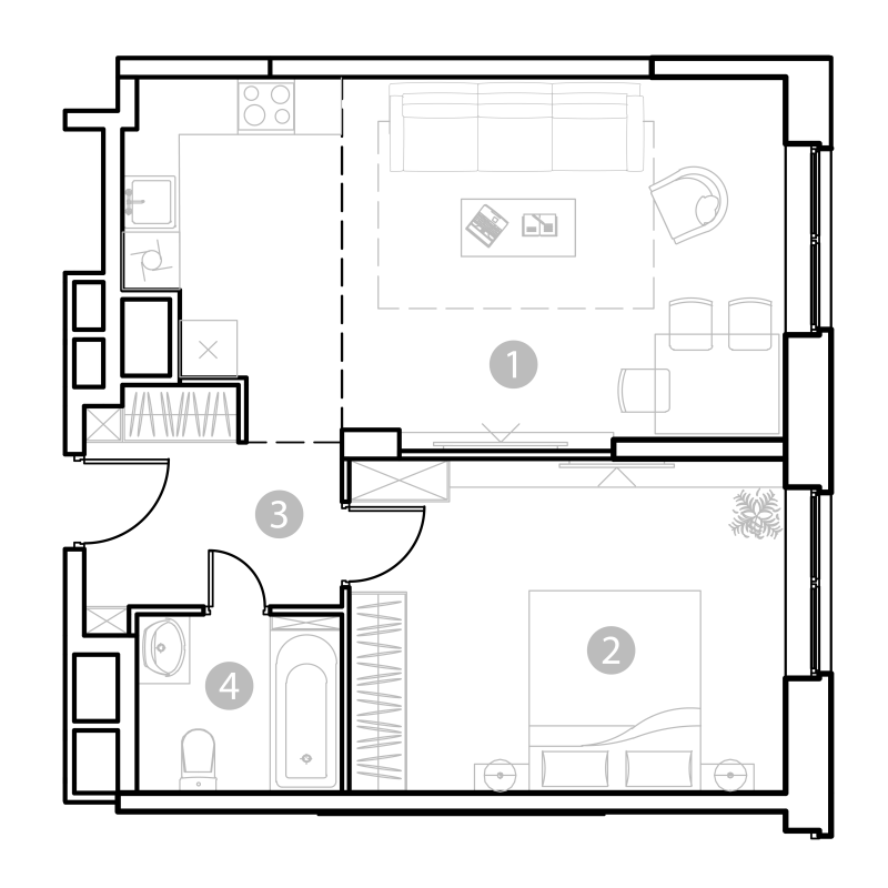 2 ккв (Евро) 52,3 м²