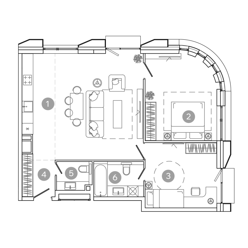 3 ккв (Евро) 80,1 м²
