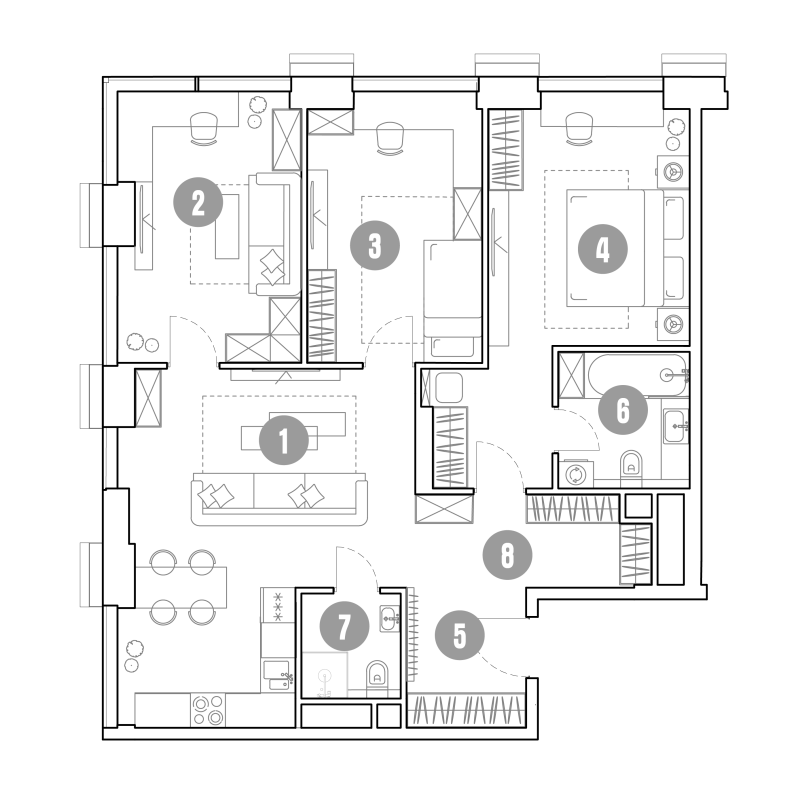 4 ккв (Евро) 92,9 м²