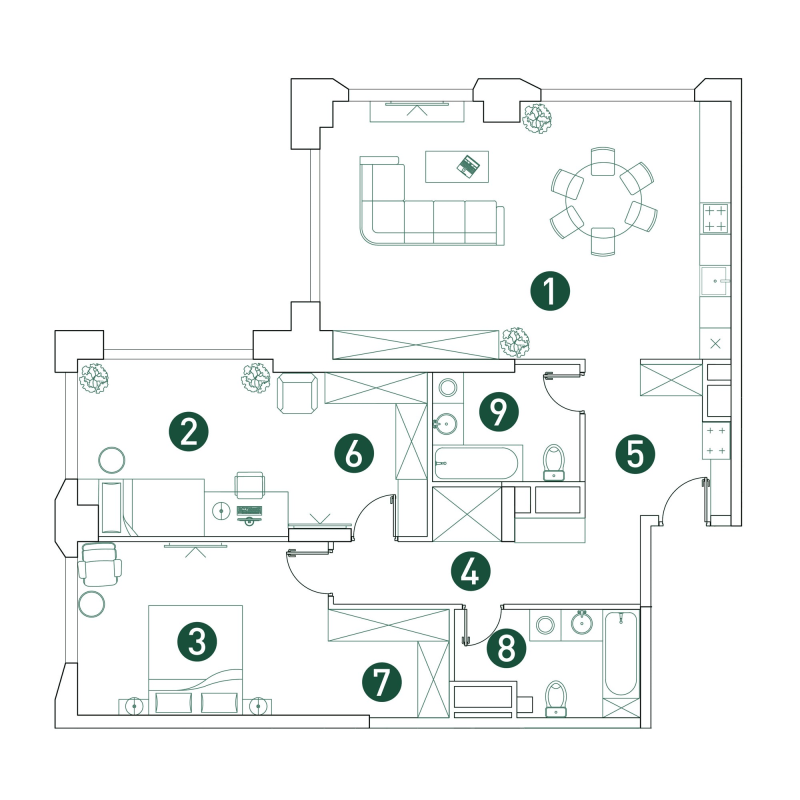 3 ккв (Евро) 109,8 м²