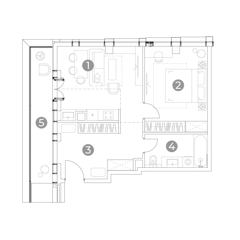 2 ккв (Евро) 60,8 м²