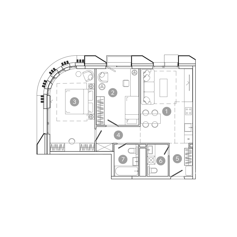3 ккв (Евро) 66,9 м²