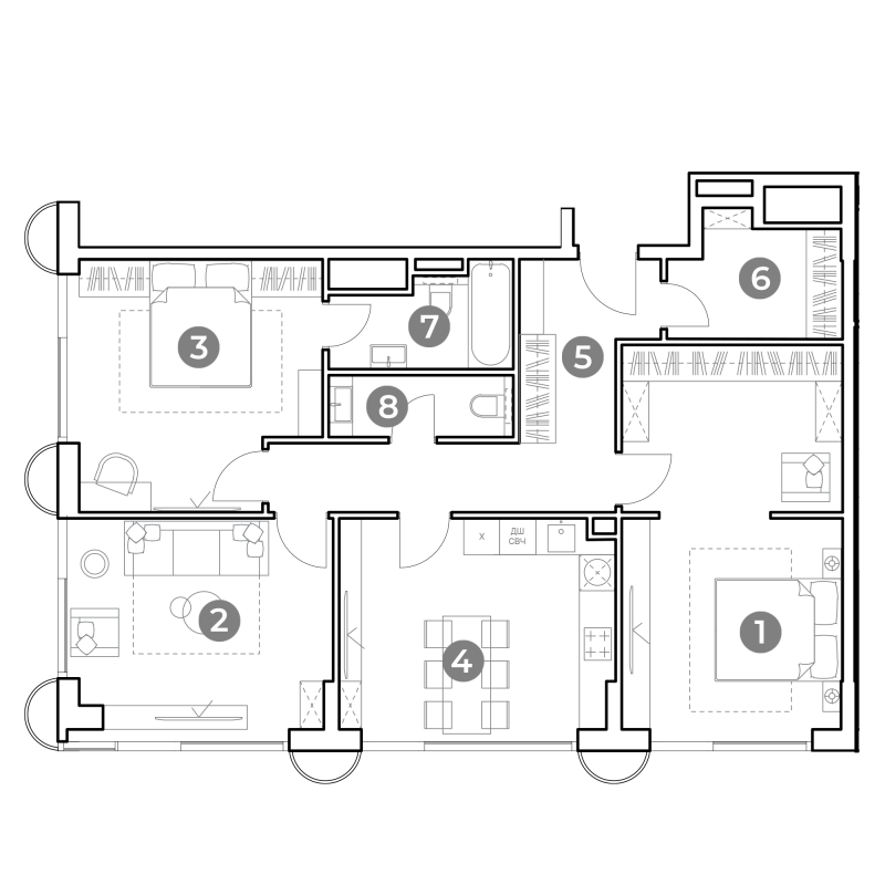 3 ккв 99,2 м²