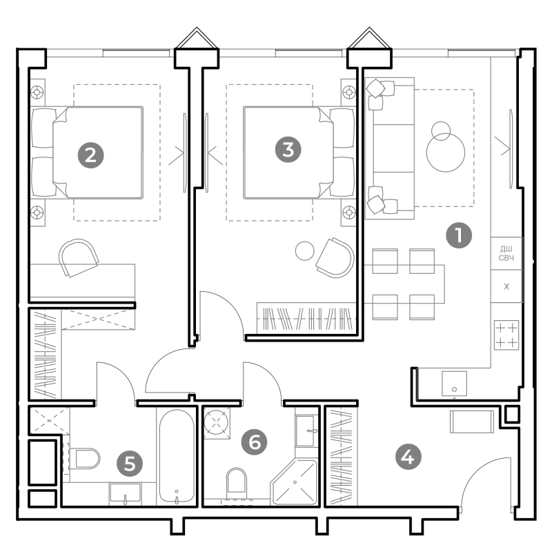 3 ккв (Евро) 70,2 м²