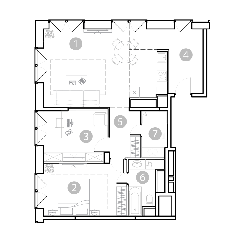 3 ккв (Евро) 81,4 м²