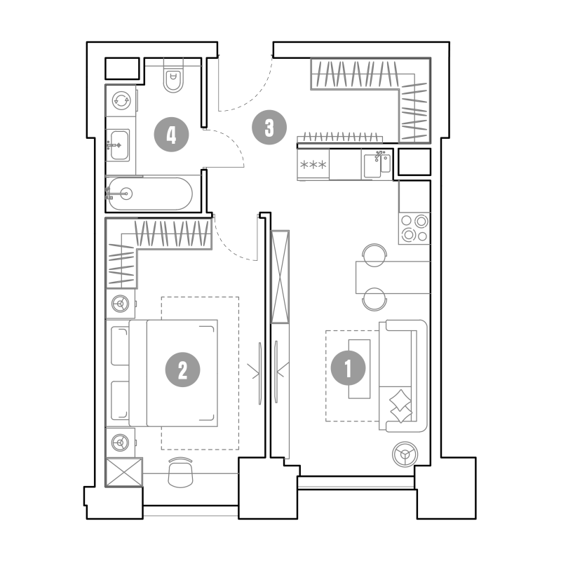2 ккв (Евро) 46,5 м²