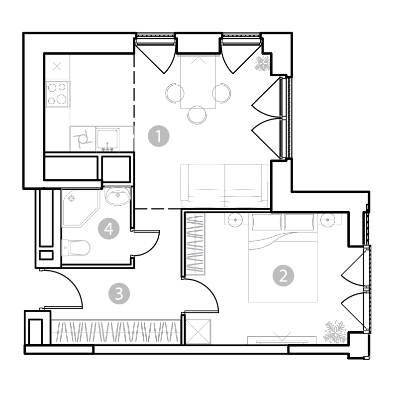 2 ккв (Евро) 39,8 м²