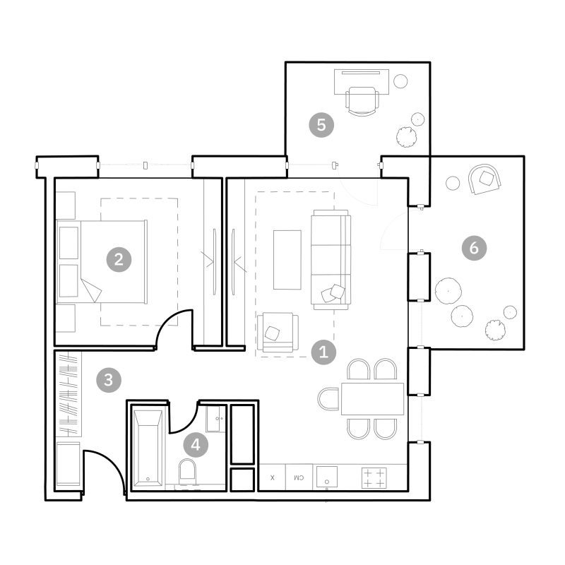 2 ккв (Евро) 64,9 м²