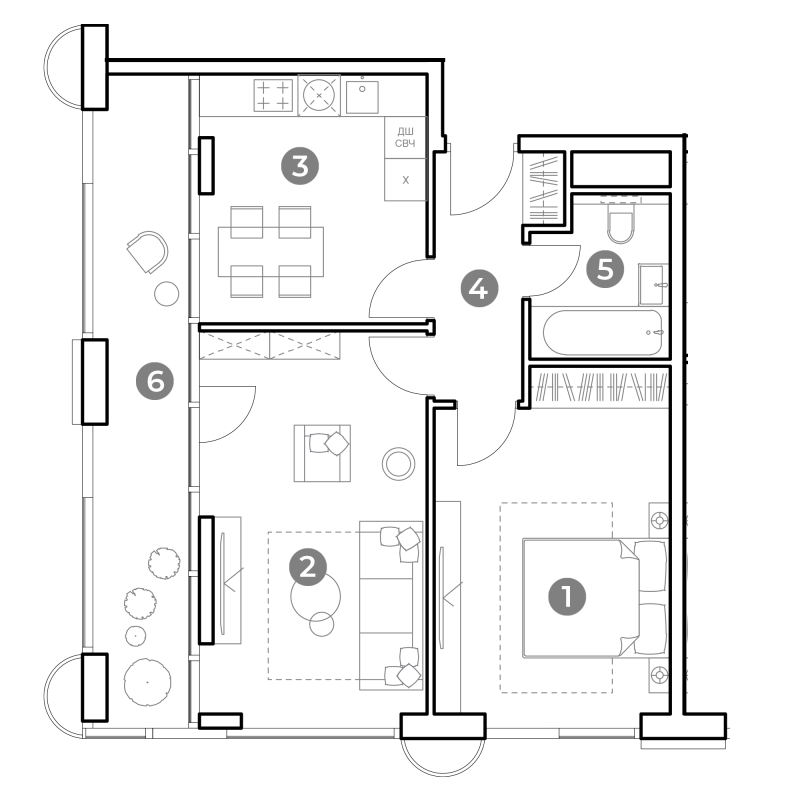 2 ккв 67 м²