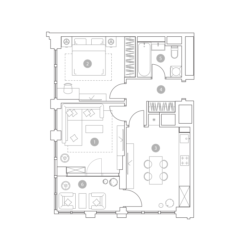 2 ккв 56,9 м²