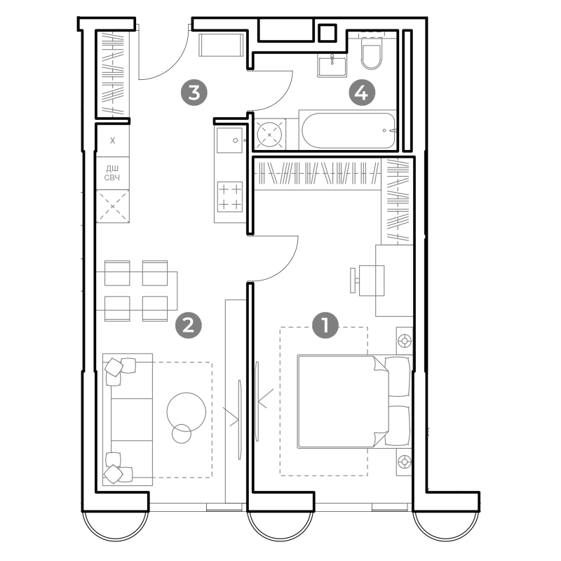 1 ккв 46,6 м²