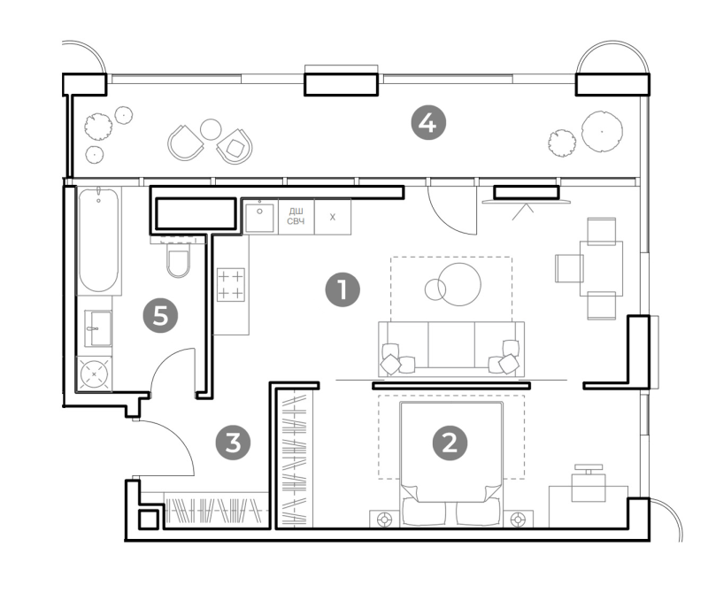2 ккв (Евро) 60,6 м²