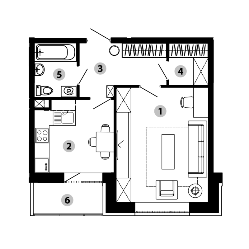 1 ккв 41,7 м²