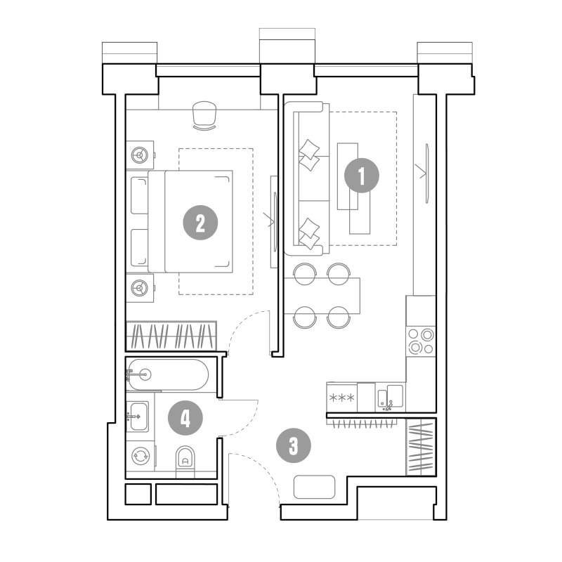 2 ккв (Евро) 47,1 м²