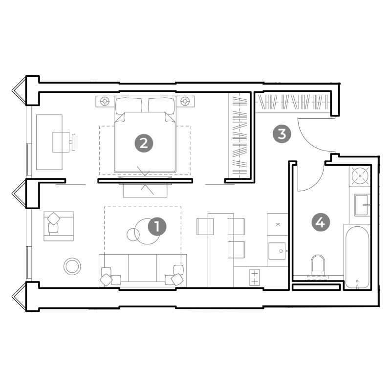2 ккв (Евро) 46,6 м²