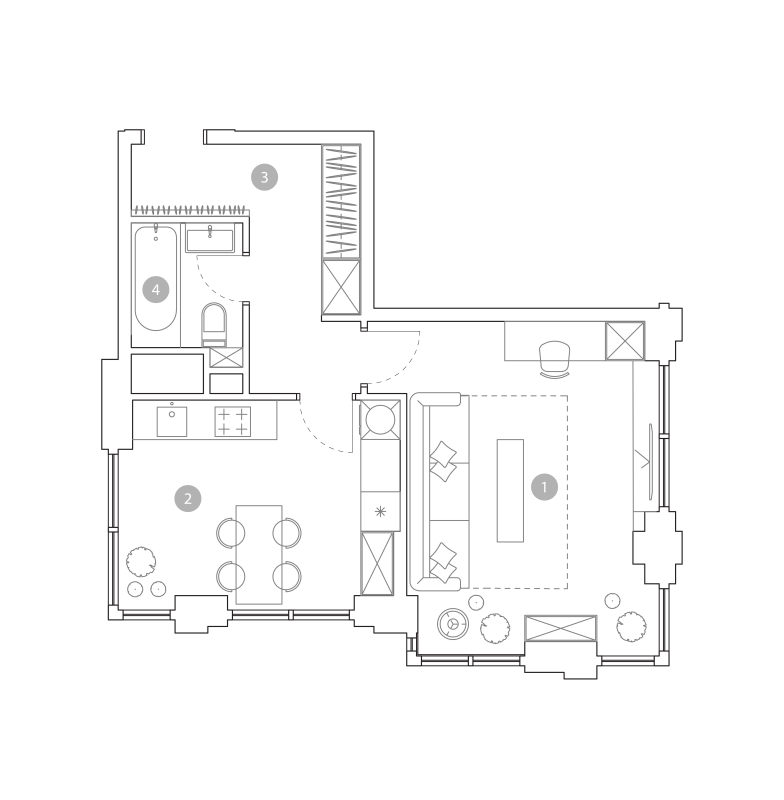 1 ккв 45,3 м²