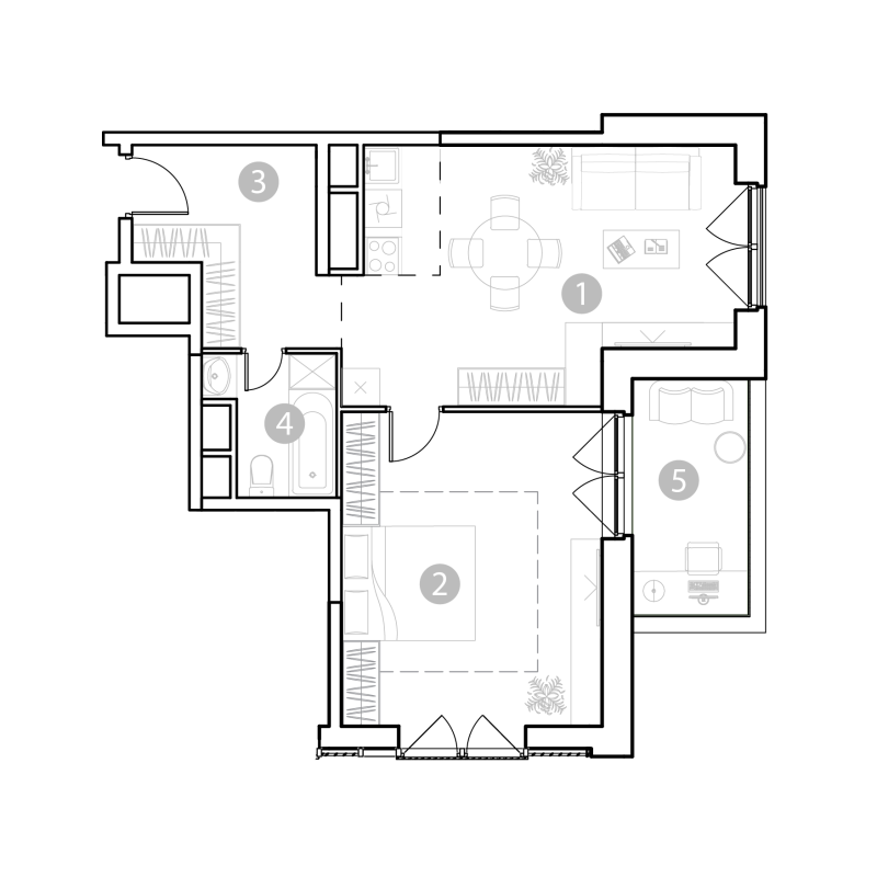 2 ккв (Евро) 63,3 м²
