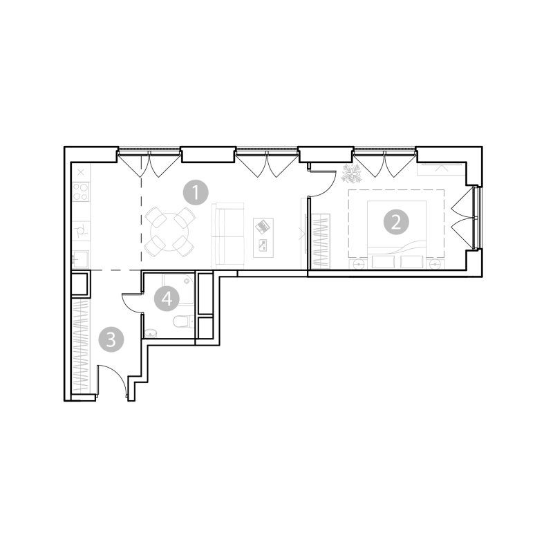 2 ккв (Евро) 51,9 м²