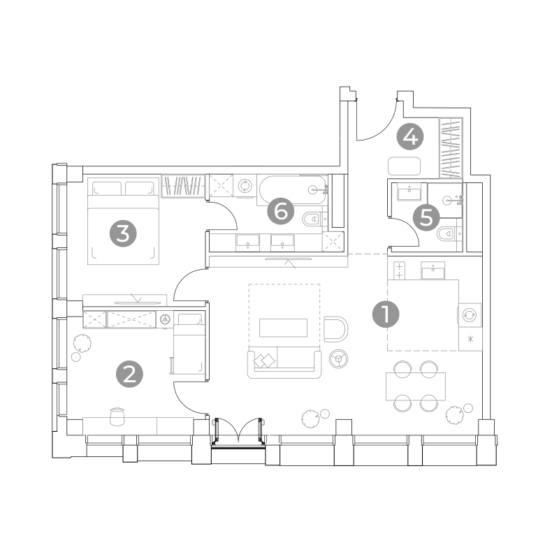 3 ккв (Евро) 69,6 м²