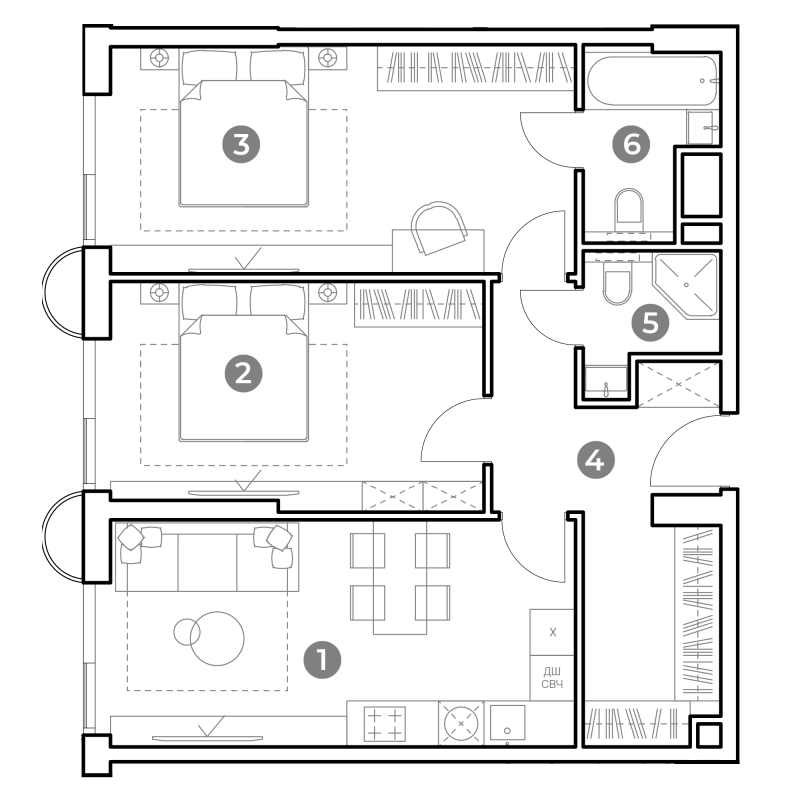 2 ккв 70,6 м²