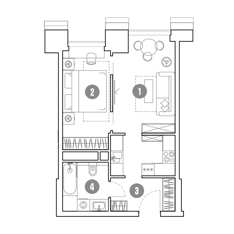 2 ккв (Евро) 41,3 м²