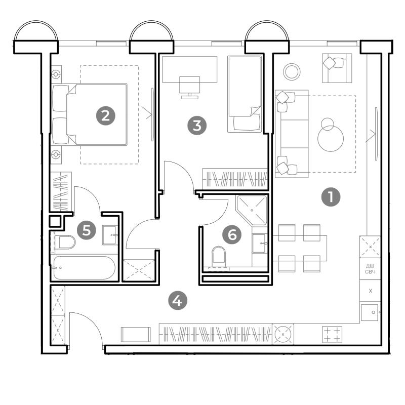 3 ккв (Евро) 70,2 м²
